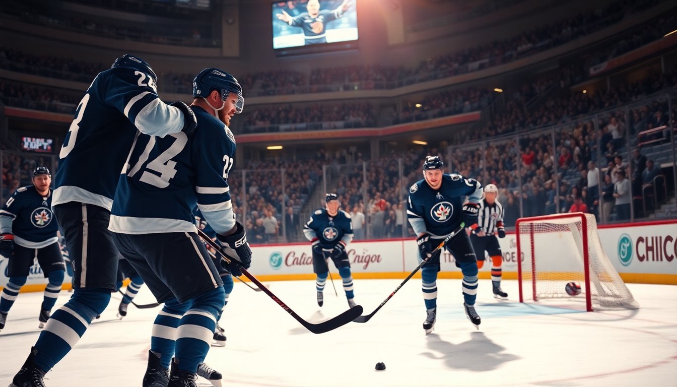 Jets’ Star Line Dominates in Thrilling Victory Against Blackhawks