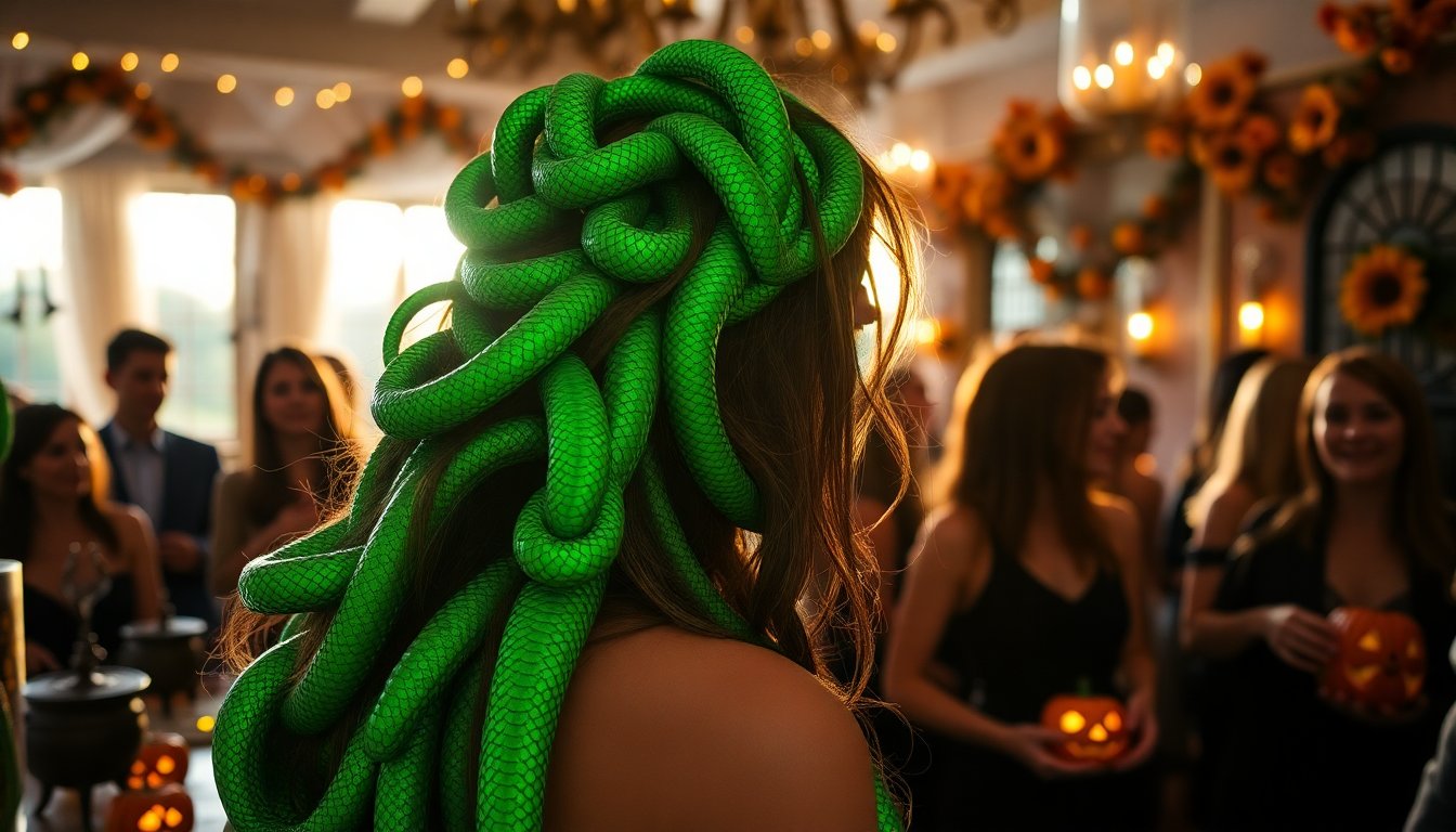 heidi klums stunning medusa costume captivates halloween party guests 1762354010