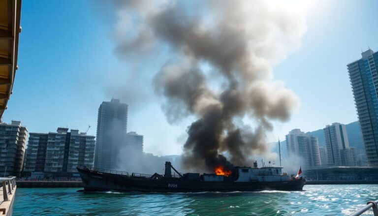 smoke alert issued following barge fire in yau ma tei hong kong 1762856825