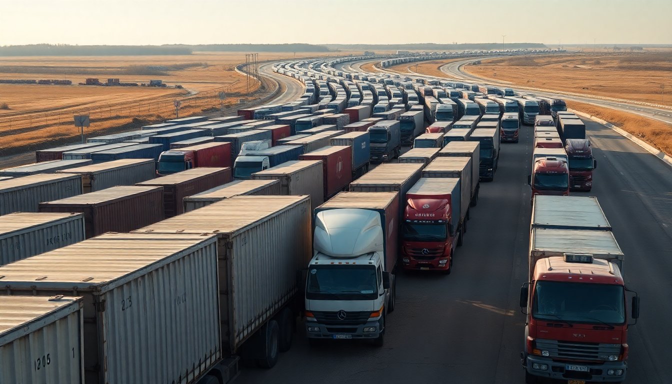 trade disruption ongoing truck backup at the russia kazakhstan border 1762548923