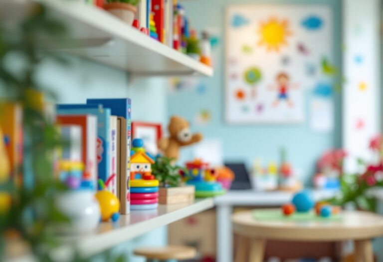 Pediatra che assiste un bambino con febbre