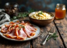 Pappa al prosciutto pronta per lo svezzamento del bambino