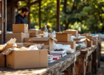 Immagine di volontari Coop che aiutano rifugiati