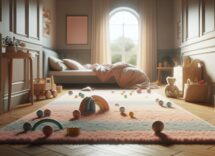 Neonato mostra il riflesso del paracadute durante un test