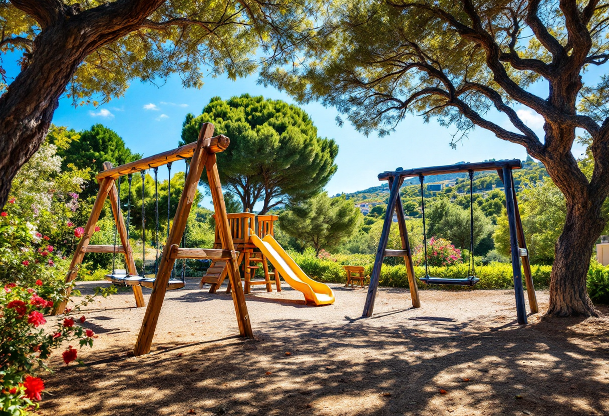 Bambini che giocano all'aperto senza dispositivi digitali