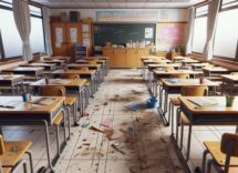 Immagine di una scuola a Gallarate dopo intossicazione alimentare