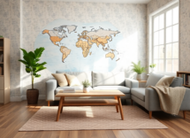 idee creative per arredare con la carta da parati planisfero 1746761145
