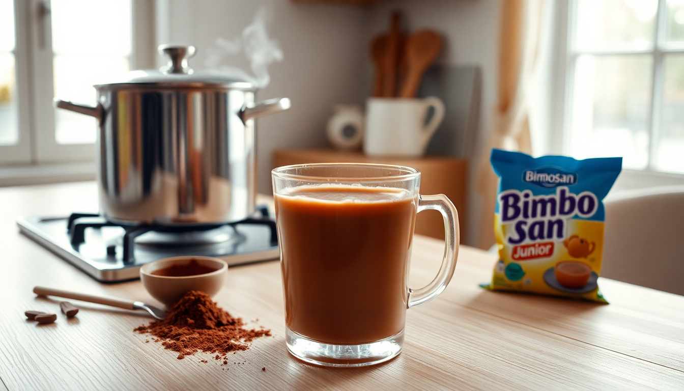 ricetta deliziosa per bambini bevanda al cacao e bimbosan junior 1746490175