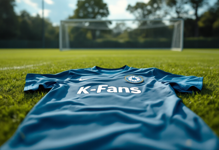 Maglia K-Fans per il calcio dilettantistico in azione