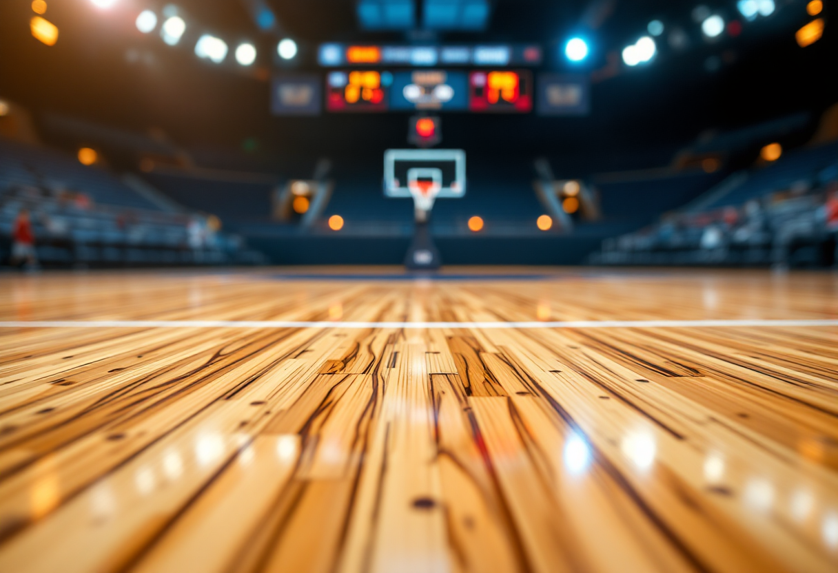 Giocatori in azione durante la 11ª giornata di Basket LBA