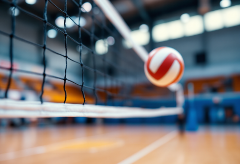 Giocatori di Cisterna Volley festeggiano la vittoria