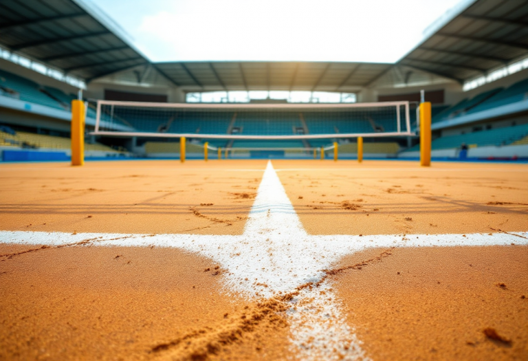 Giocatori di Consar in azione contro Cuneo