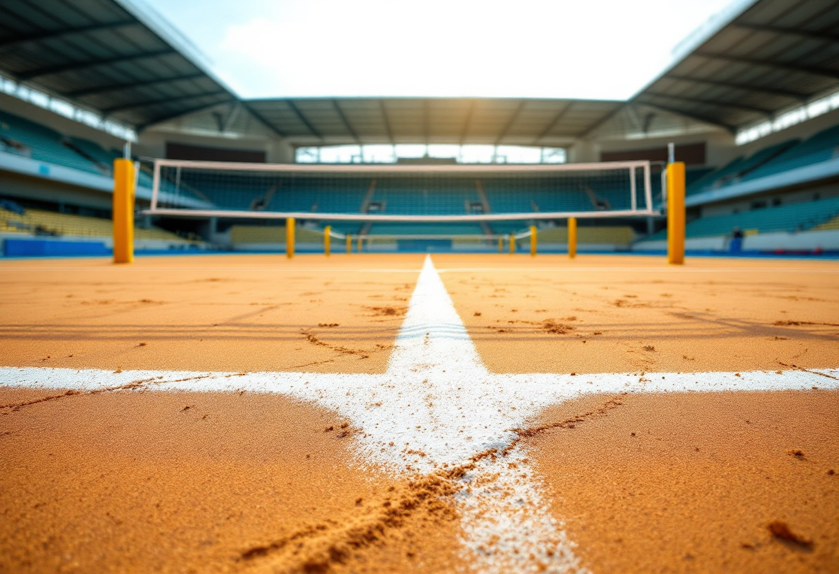 Giocatori di Consar in azione contro Cuneo