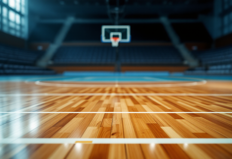 Giocatrici in azione durante la Coppa Italia di basket femminile