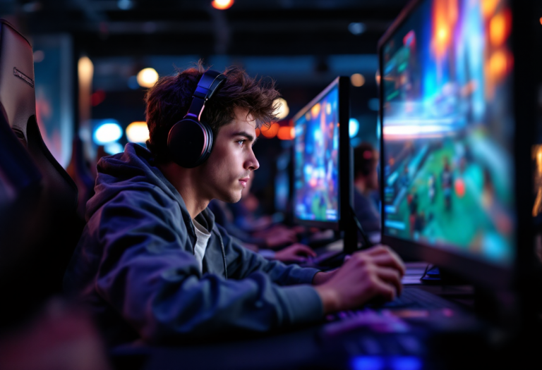 Giovani giocatori di esports nel Regno Unito