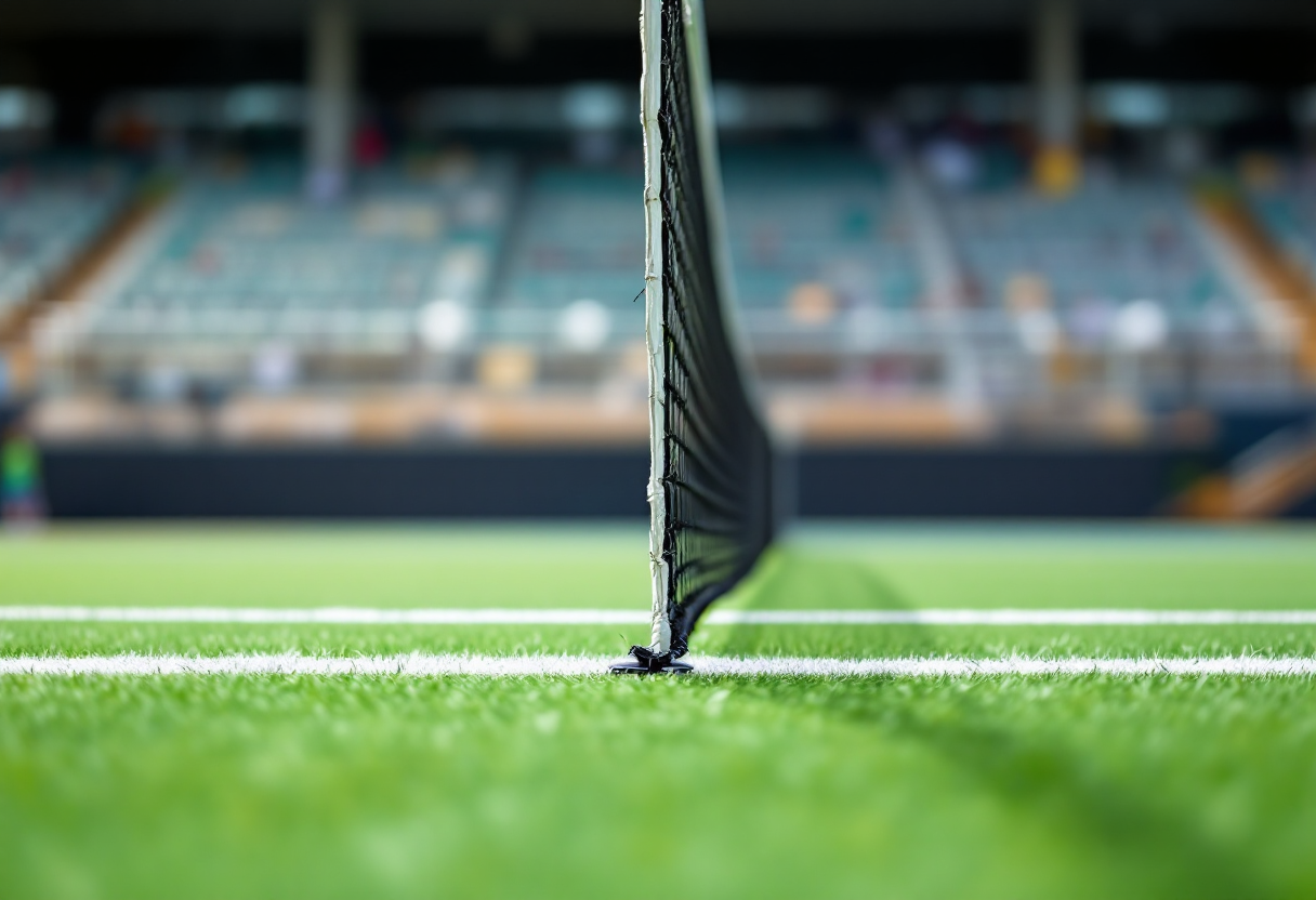 Logo della Coppa Davis con bandiera italiana