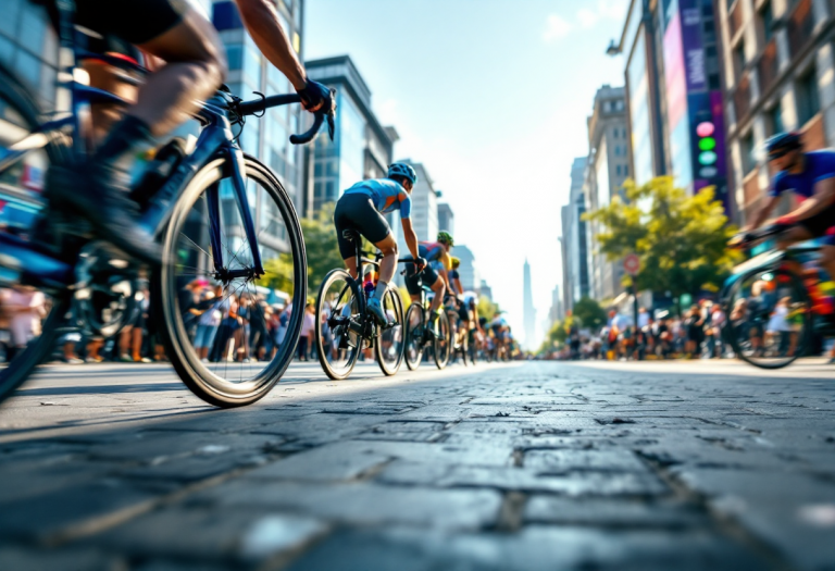 Ilaria Bergaglio in azione durante la corsa su strada