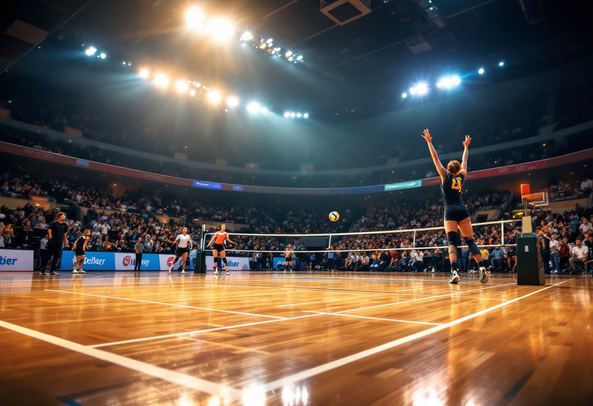 Giocatori italiani in azione ai Mondiali di Pallavolo 2024
