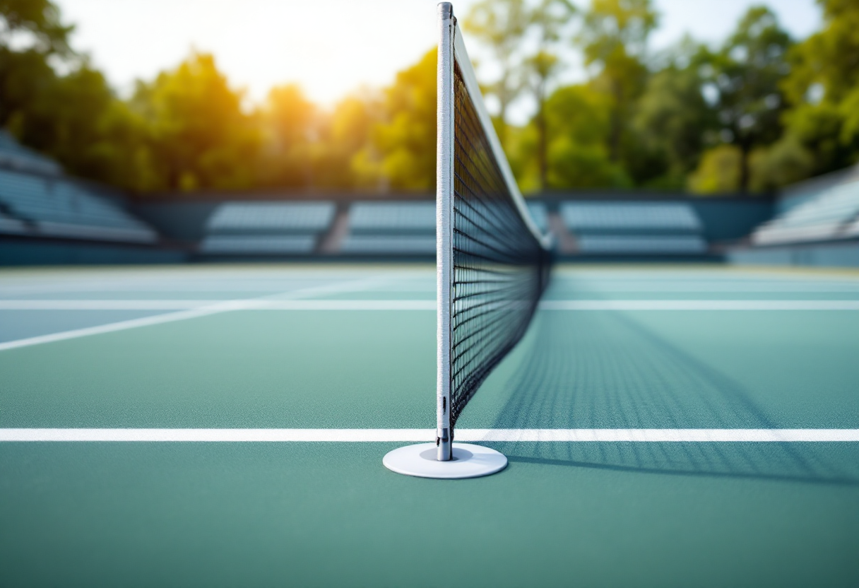 Matteo Berrettini in posa come ambasciatore del tennis per il PIF