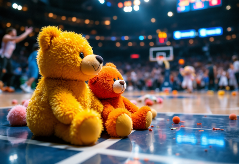 Giocatori del Basket Seregno in visita ai bambini in ospedale