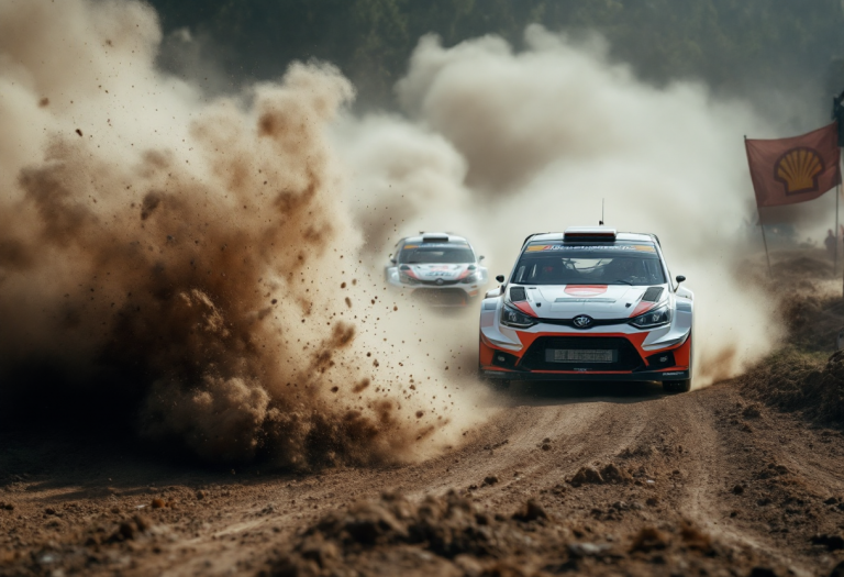 Auto da rally in azione all'Union Rally Show 2024