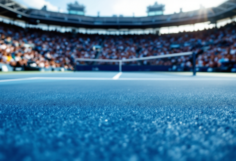 Giocatori in azione durante gli Australian Open