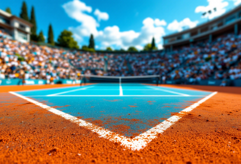 Giocatori di tennis in azione nei quarti di finale ATP