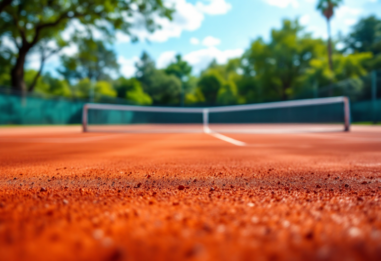 Giocatori in azione durante le semifinali di tennis a Sharm El Sheikh