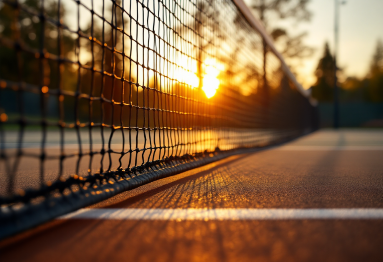 Flavio Cobolli in azione durante una partita di tennis