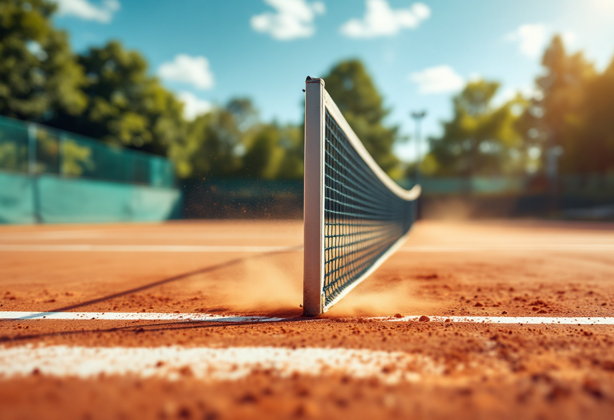 Jannik Sinner in azione durante una partita intensa