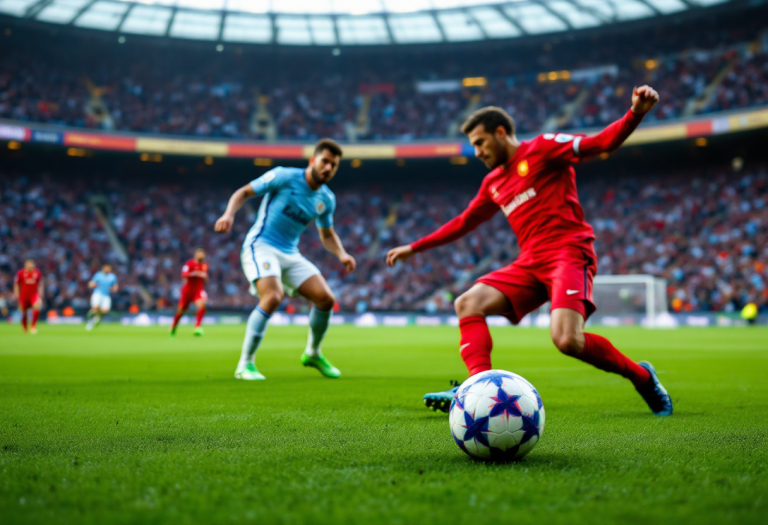 Juventus e PSV in campo durante la Champions League