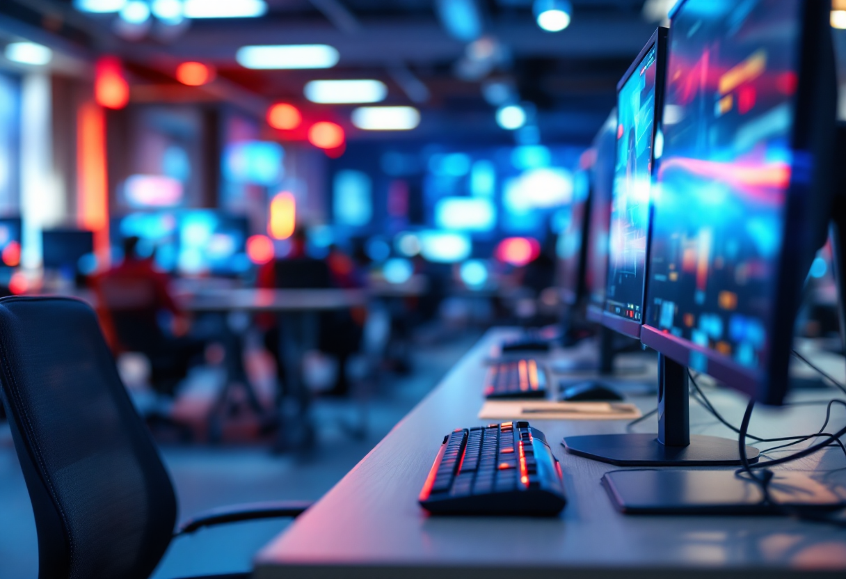 Studenti partecipano a un laboratorio di esports a ʻIlima