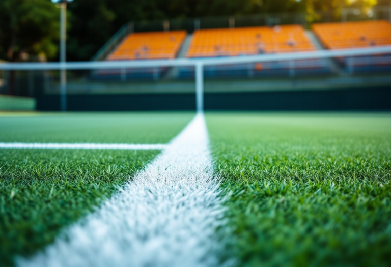 Munar in azione durante una partita di tennis