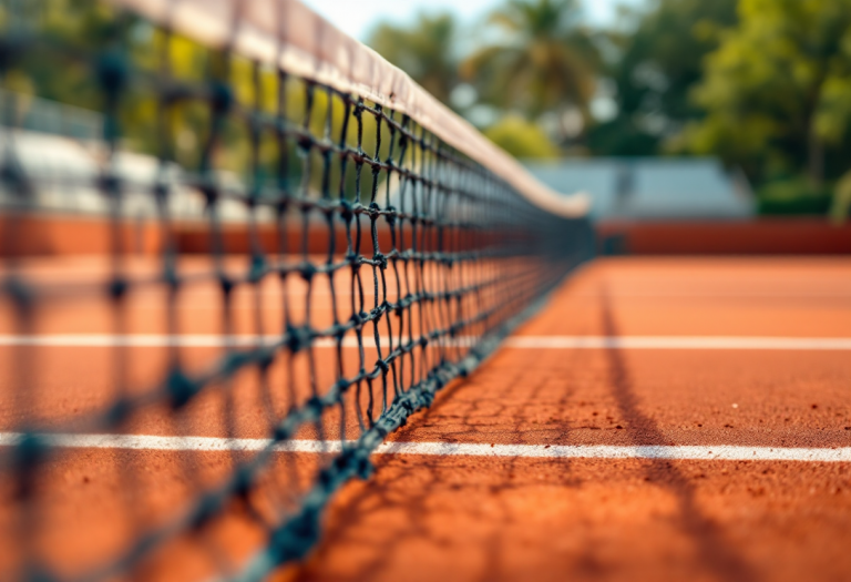 Sara Errani e Andrea Vavassori in azione nel doppio misto