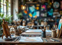 Stefan Johansson in un'opera d'arte ispirata alla Formula 1