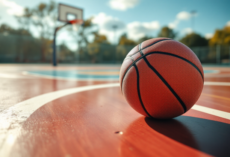 Viktoria Ranisavljevic in azione sul campo di basket