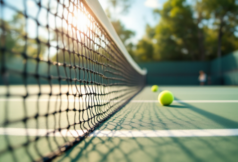 Alcaraz e Sinner in campo durante una partita di tennis