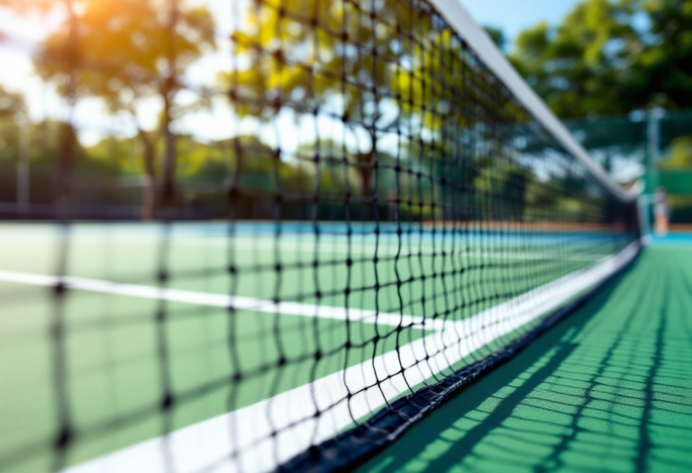 Arthur Fils in azione durante un torneo di tennis