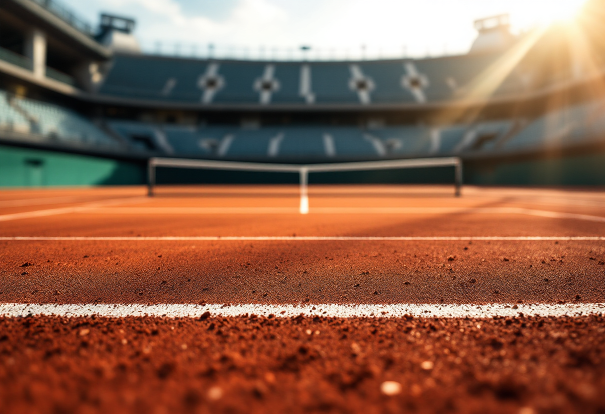 Matteo Berrettini in azione al Roland Garros 2024