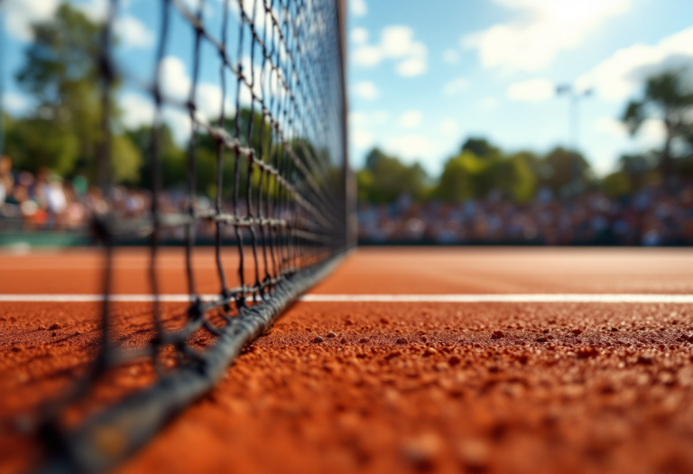 Djokovic in azione contro Musetti al Miami Open