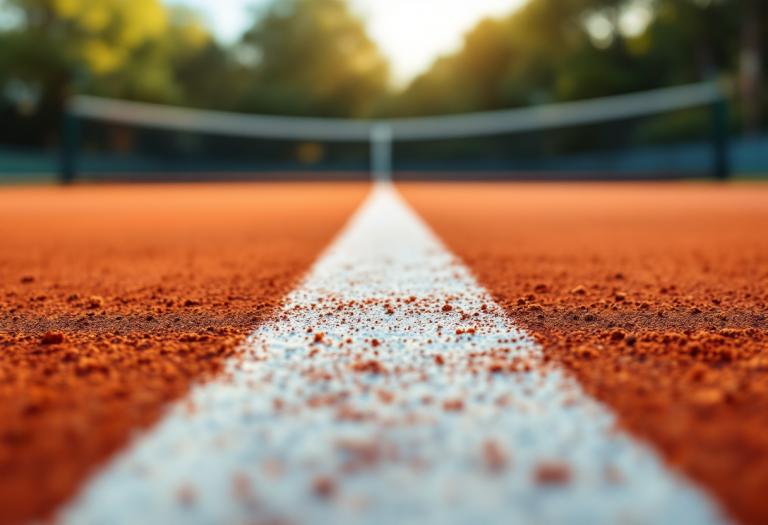 Elisabetta Cocciaretto durante il match a Indian Wells
