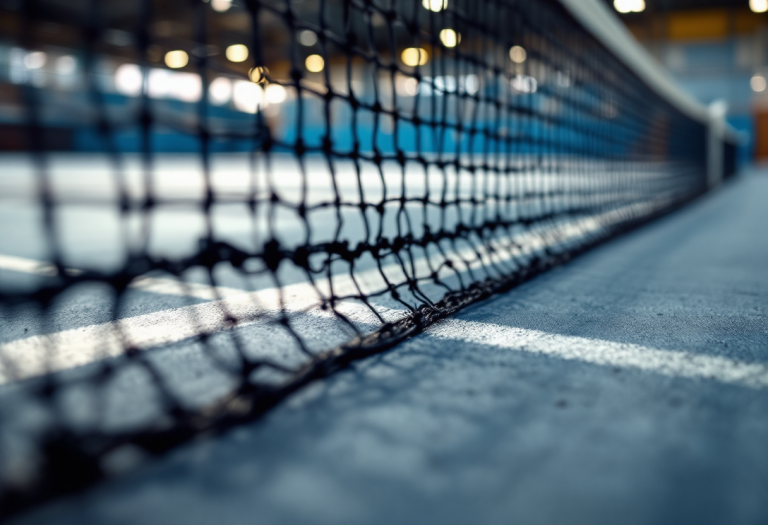 Giocatori di tennis in azione al Cemento USA Stadium