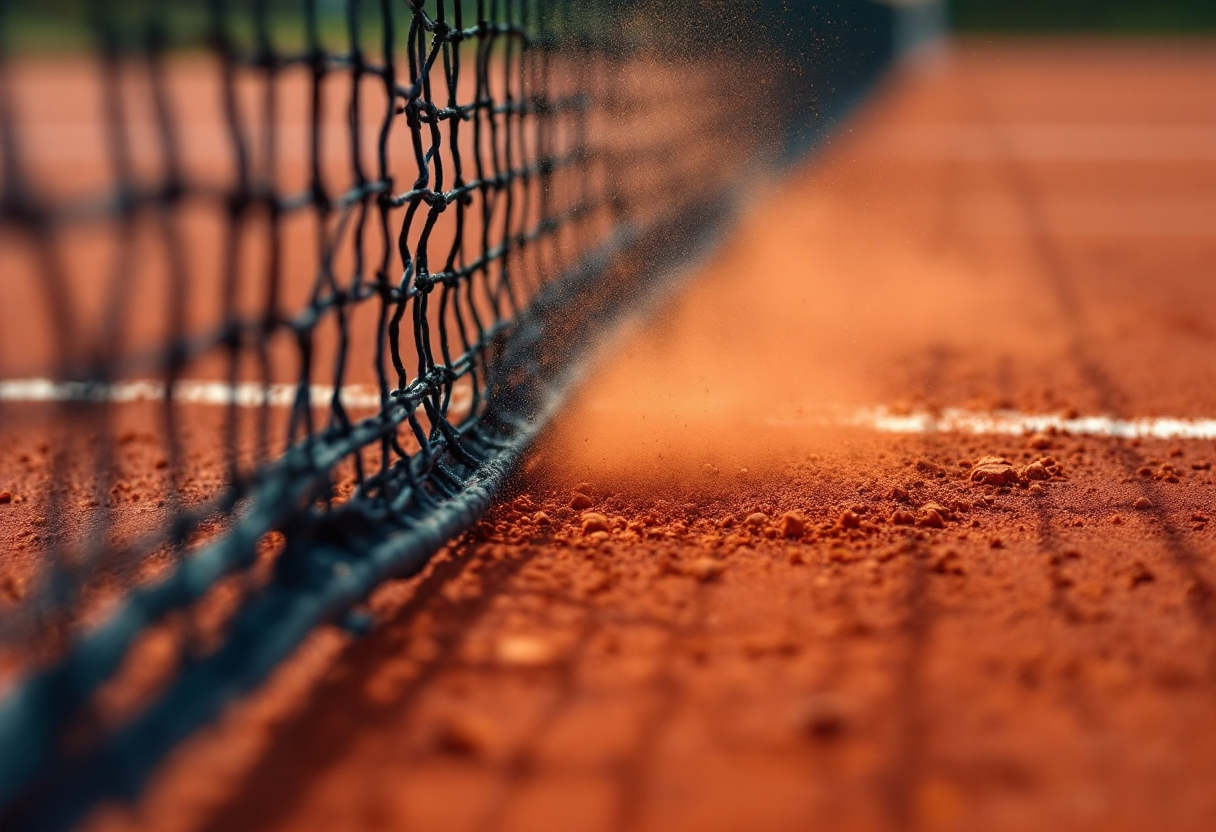 Fabio Fognini durante la partita a Marrakech