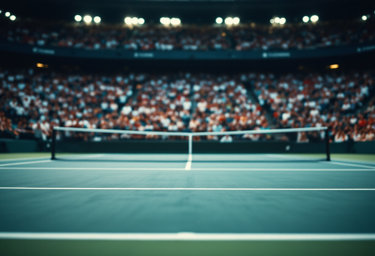 Giocatrici di tennis femminile italiano in azione
