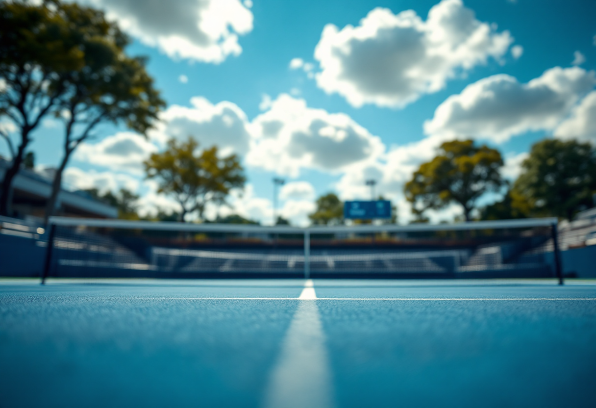 Giovani tennisti italiani in azione durante una competizione