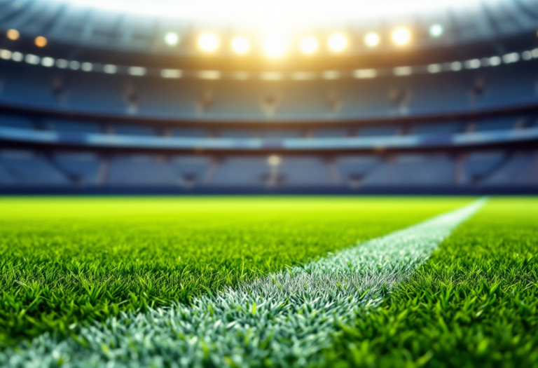 Giocatore pronto a calciare un rigore decisivo nel calcio