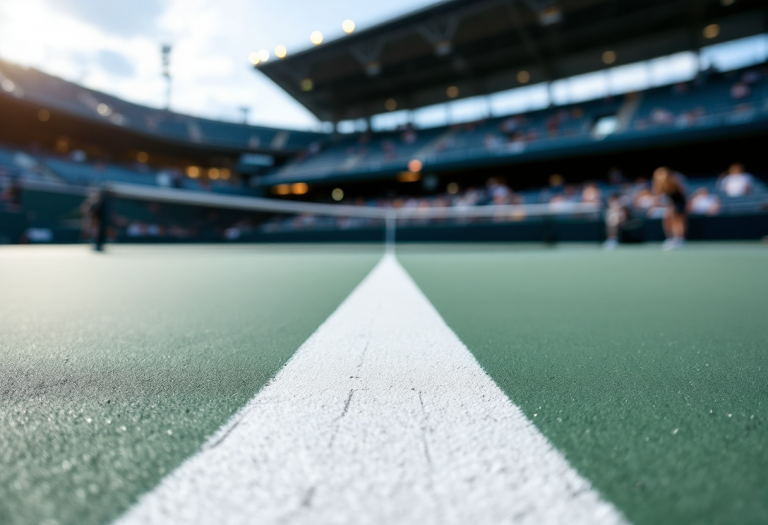 Giocatori di tennis in azione al Credit One Stadium