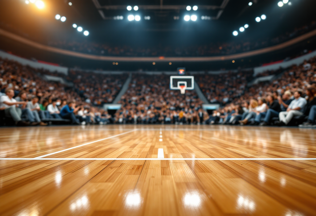 Giocatori NBA in azione durante una partita emozionante