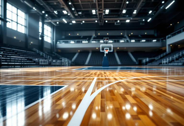 Giocatori di Pallacanestro Trieste in allenamento