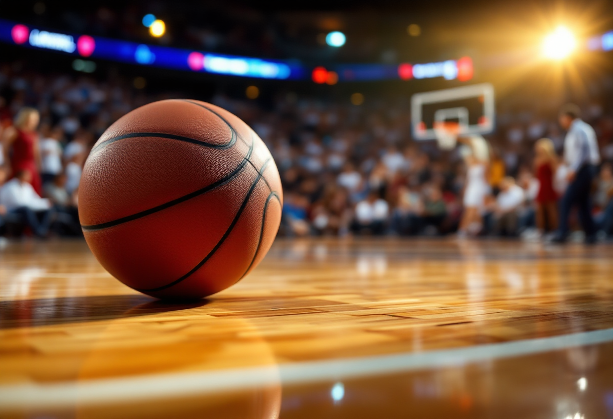 Giocatori del Partizan Belgrado festeggiano la vittoria